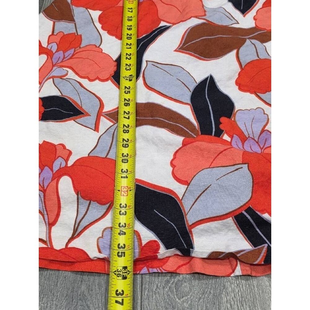 Ann Taylor Bold Blooms Floral linen boho lagenlook Dress multi 10 Petite A006178 - Picture 4 of 12